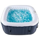 CO-Z SPA Hinchable Portátil para 4 Personas 1,5 x 1,5 m SPA Inflable Cuadrado de 600L con...