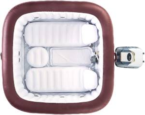 interior spa hinchable de lujo